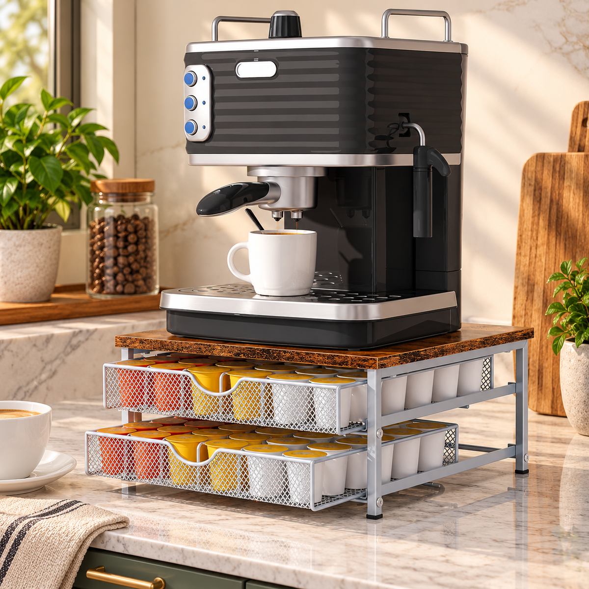 2-Tier Coffee Pod Storage Organizer