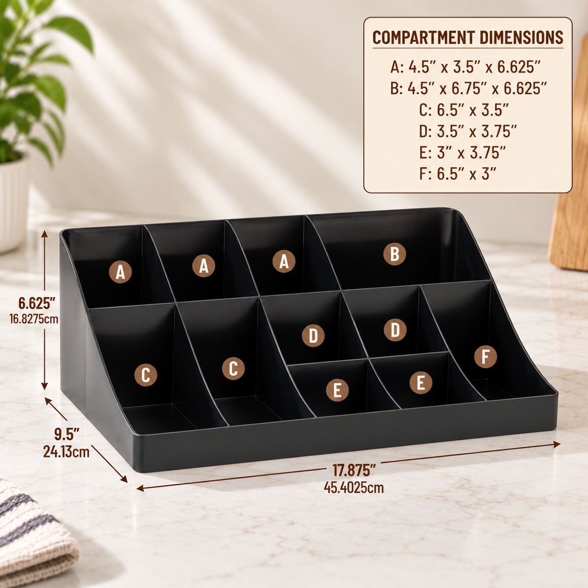 2-Tier Cup & Condiment Organizer
