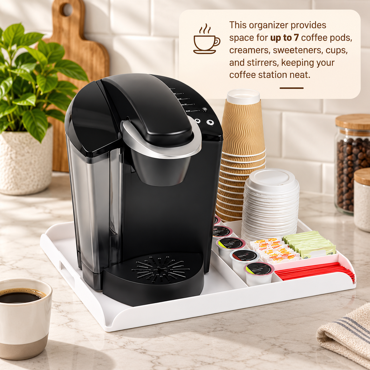 Coffee Station Serving Organizer Tray