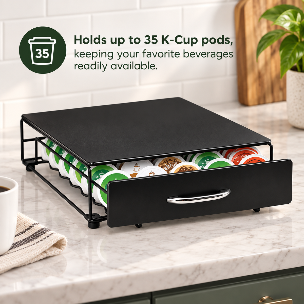 Under Brewer Coffee Pod Storage Drawer
