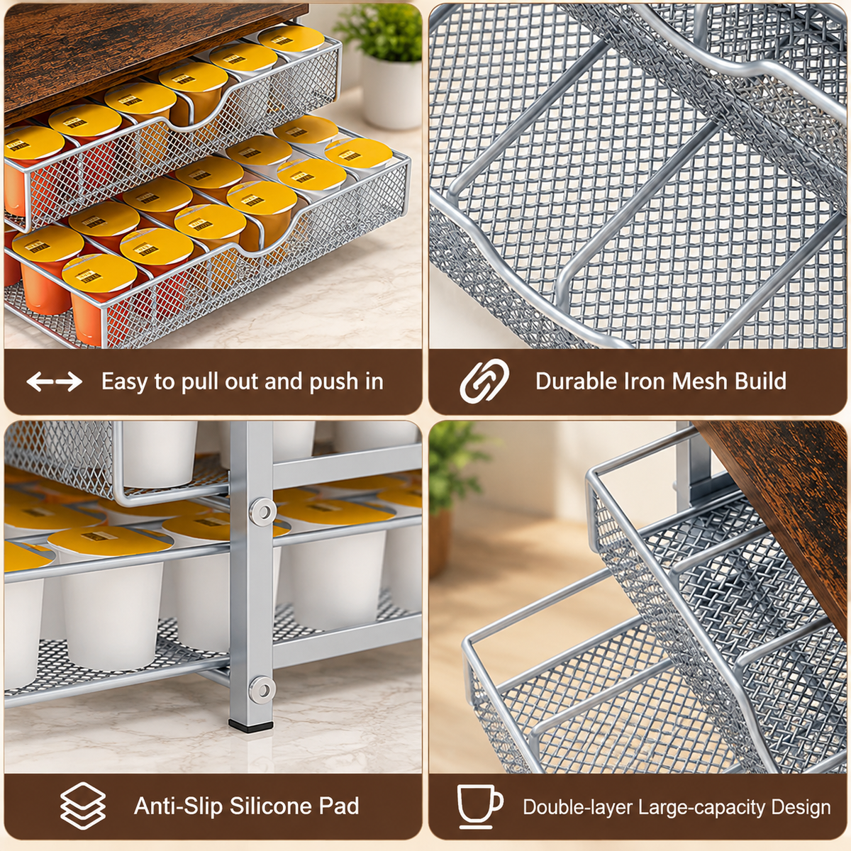 2-Tier Coffee Pod Storage Organizer
