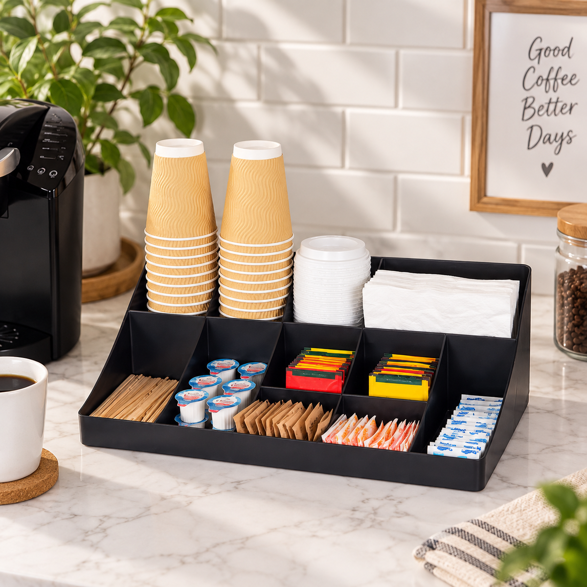 2-Tier Cup & Condiment Organizer