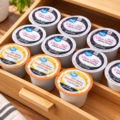 Bamboo Coffee Pod Storage Organizer